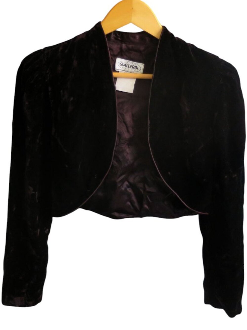 Vintage Whimsigoth Velvet Bolero Crop Jacket Size S - Picture 5 of 7